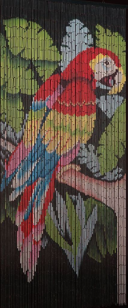 Závěs do dveří bambusový Papoušek 90x200 cm Obrázek produktu 