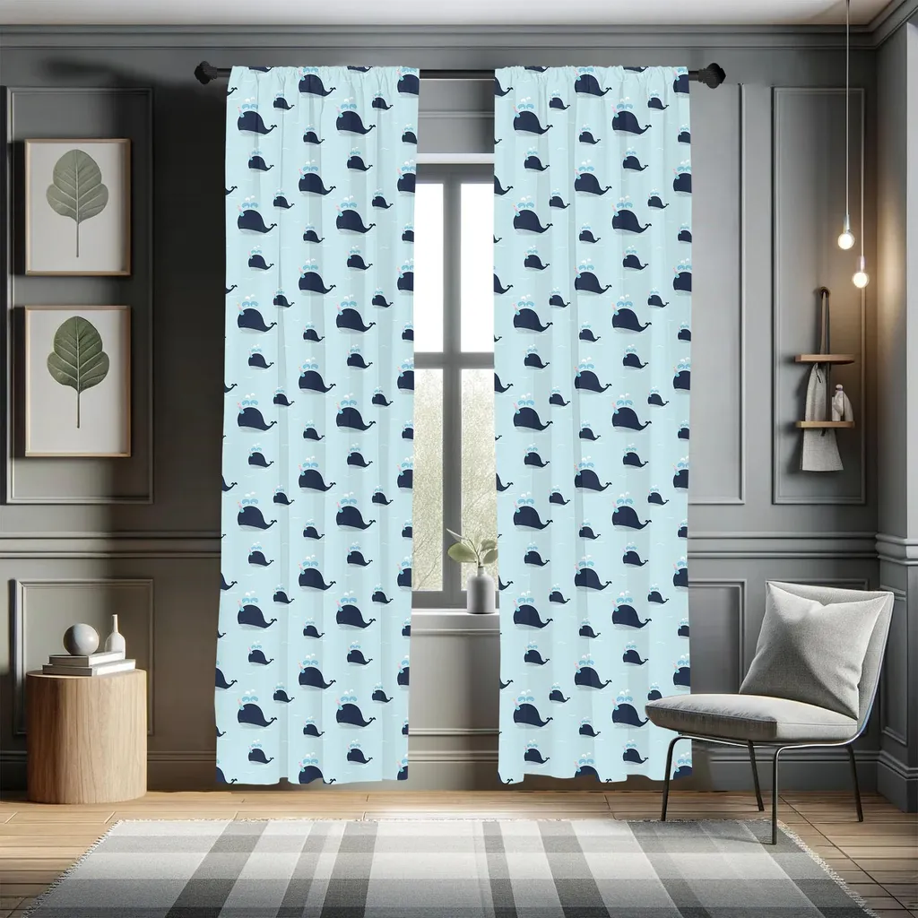 ABAKUHAUS Tende Asilo Nido 2 Pezzi 75x175 cm - Fantasia Nautica Unicorno - 4