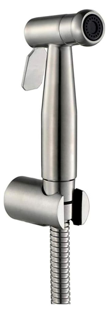 Hand-Bidet-Spray-Duschset, WC-Sprayer-Kit Bidet-Hahn, Nickel gebürstet, Edelstahl 304
