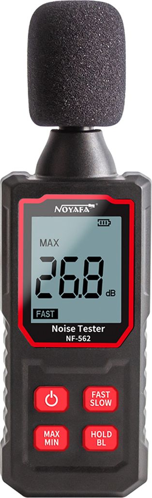 NOYAFA NF-562 Hochpraeziser Schallpegelmesser Dezibeldetektor Handgeraeuschtester 30130 dB Geraeuschmessgeraet