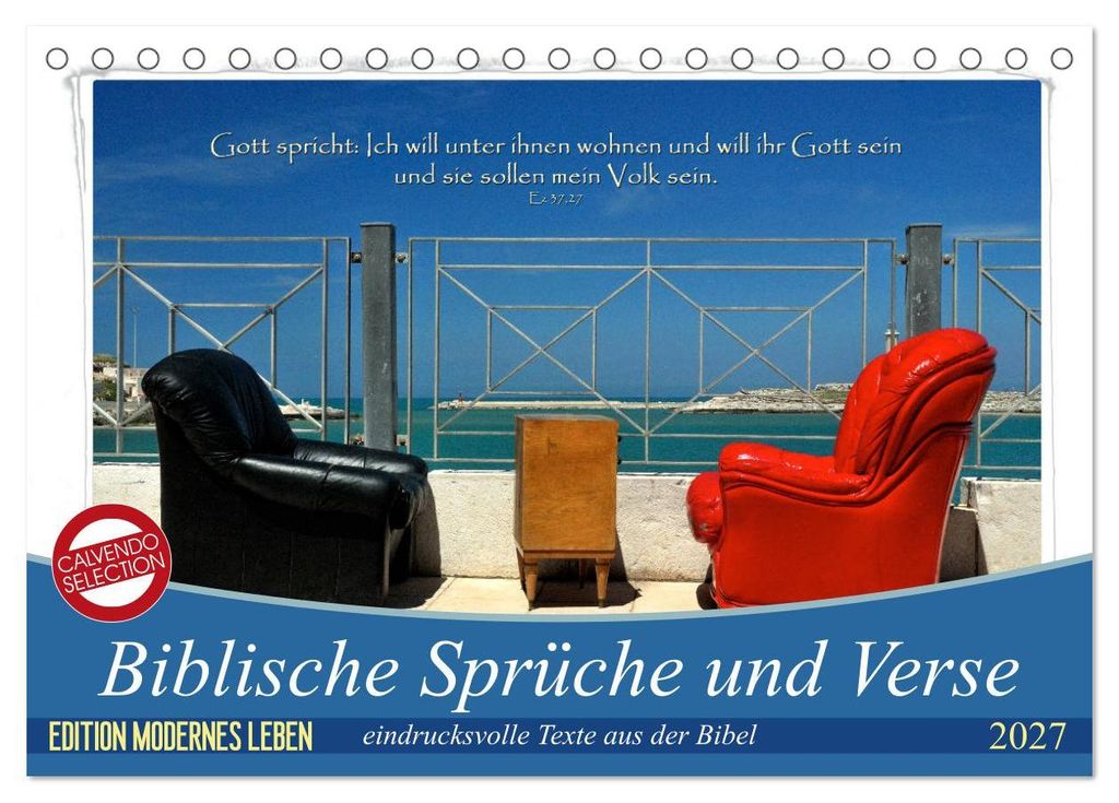 Biblische Sprüche und Verse (Tischkalender 2027 DIN A5 quer), CALVENDO Monatskalender