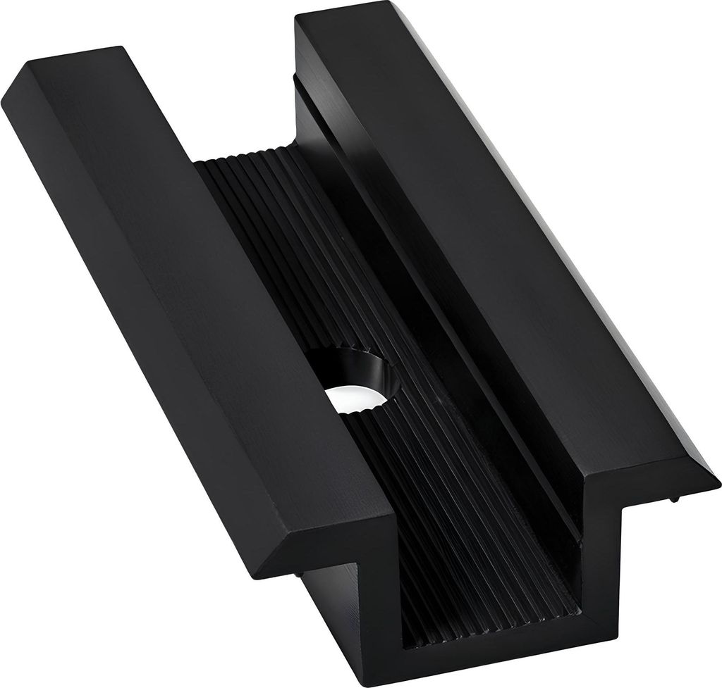 40x Mittelklemme schwarz Solarmodul Aluminium Korrosionsbeständig Solar PV Modul Montage Halterung Befestigung Set Panel