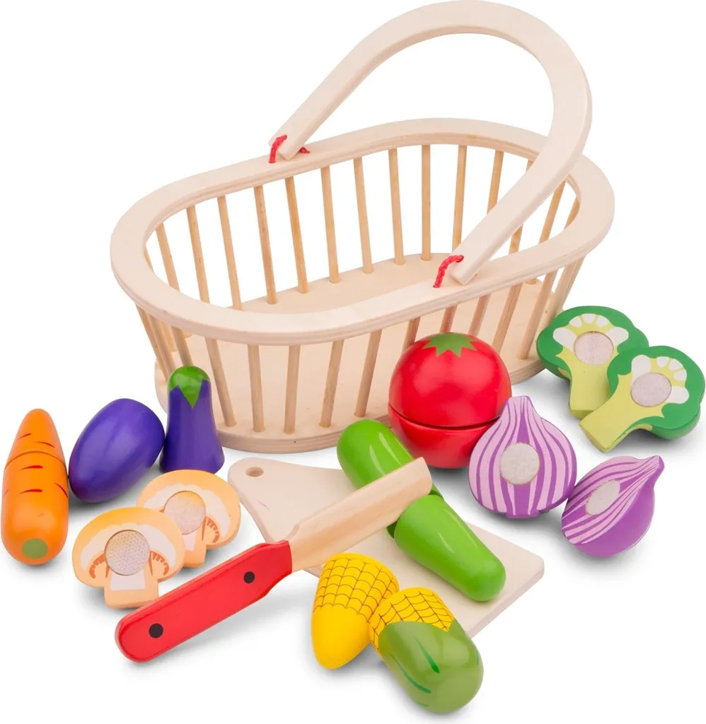 Panier à légumes de découpe en bois - Jouet d'imitation New Classic Toys