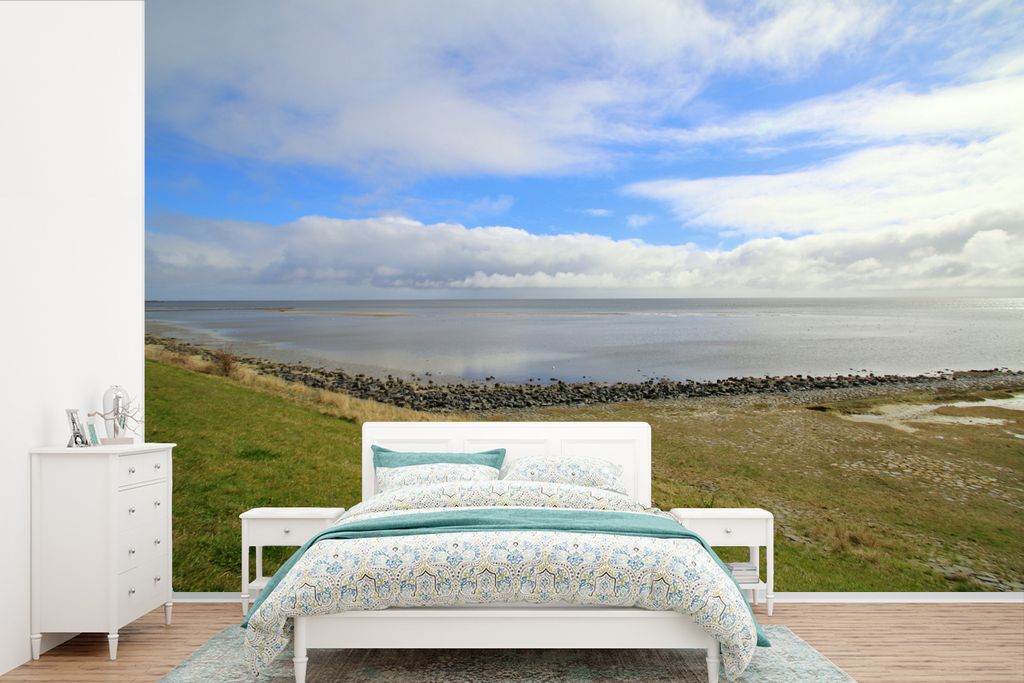 MuchoWow Fototapete für Wohnzimmer oder Schlafzimmer Wandtapete Vinyl Motivtapete Wattenmeer bei Vlieland - 390x260 cm - Papiertapete
