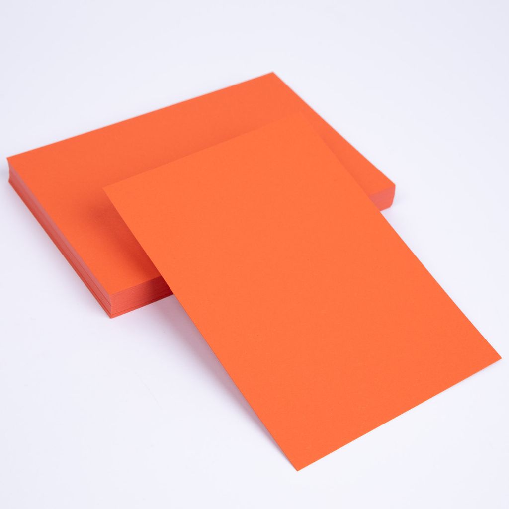 50 x Geschenkkarten DIN A6 blanko Tonkarton Postkarte Orange