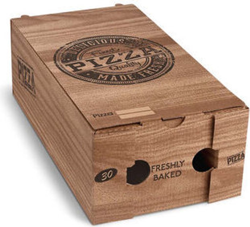 100x Pizzakarton CALZONE mit neutralem Motiv 30 x 16 x 10 cm