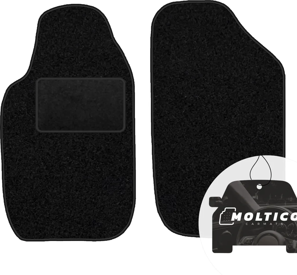 Tappetini Auto Peugeot 206 Neri Velours | Set 2 Anteriori MOLTICO