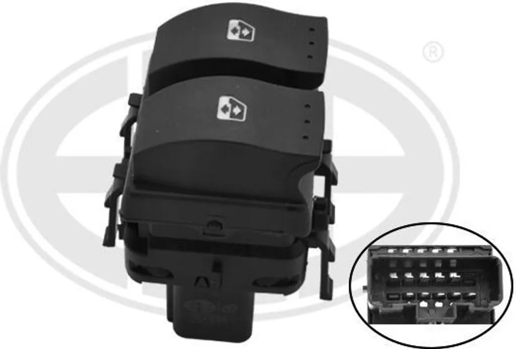 ERA 662422 Interruttore regolatore finestrino per RENAULT CLIO II (BB0/1/2, CB0/1/2) Interruttore regolatore finestrino anteriore sinistro