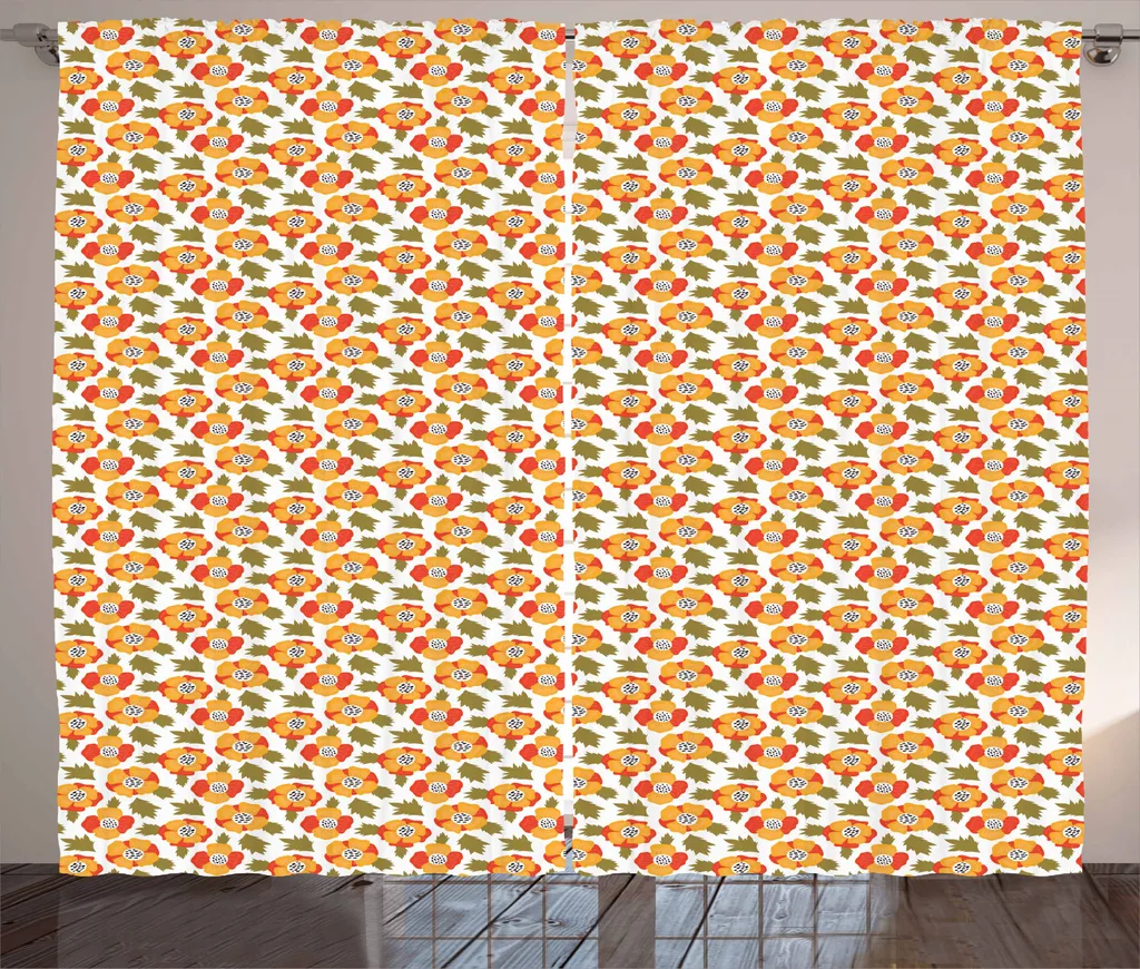 Tende ABAKUHAUS Papaveri Rustici 280x245 cm - Arredo Soggiorno Made to Last