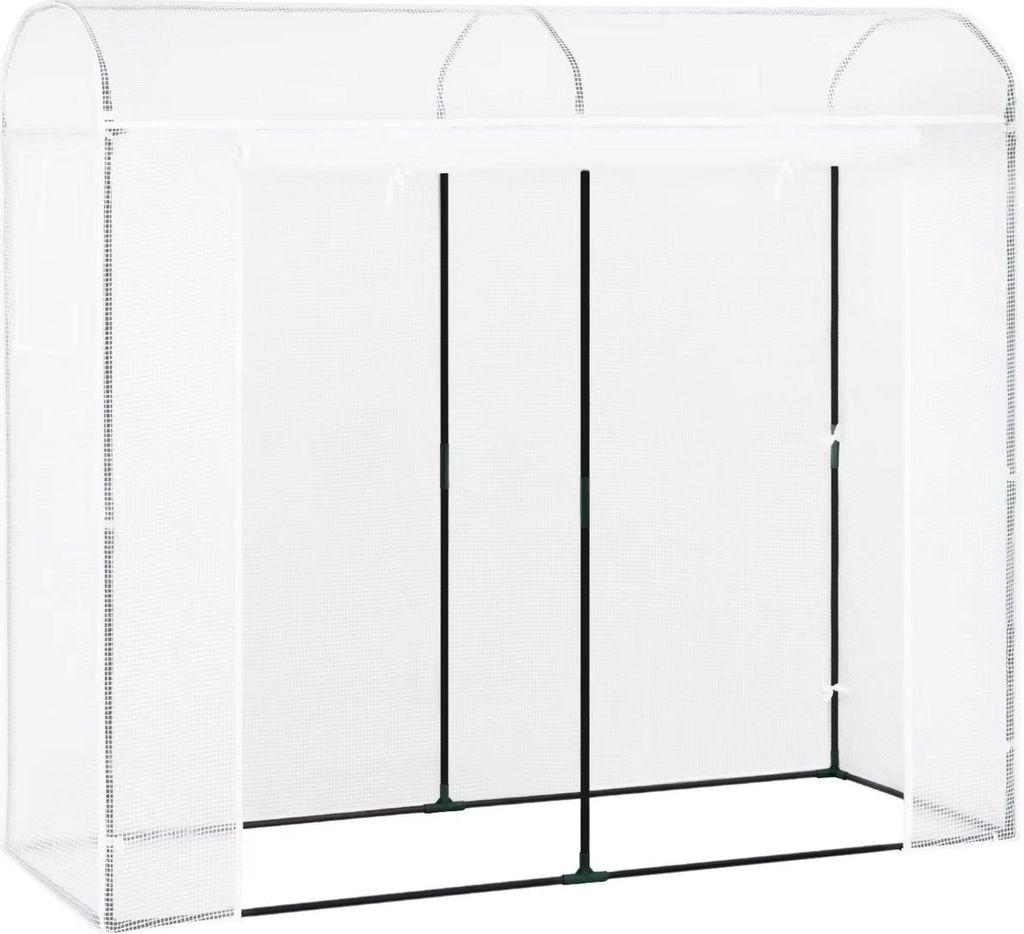 Happiq Winterfeste Tunnel-Gewächshaus 170×68×200 cm – Folientunnel mit Tür & 2 Fenstern – Ideal für Tomaten- & Gemüseanbau