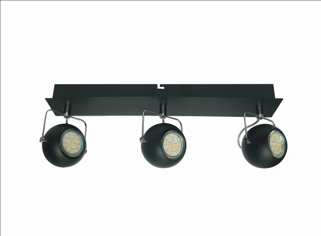 Plafonnier Candellux TONY 93-25029 noir, luminaire design chic et sobre
