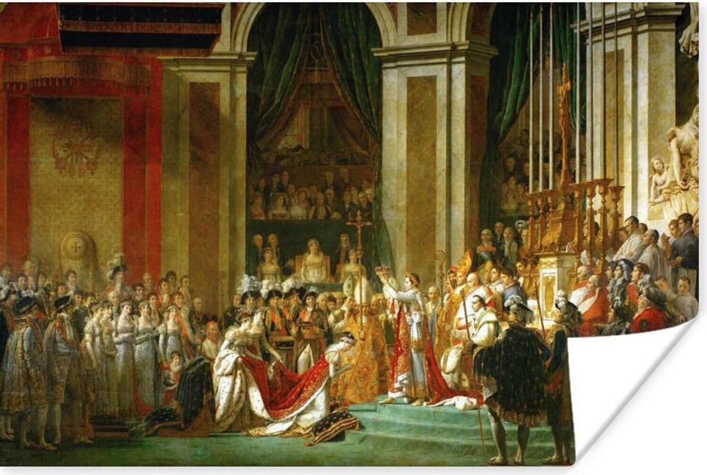 MuchoWow Poster Die Krönung von Napoleon - Gemälde von Jacques-Louis David 180x120 cm - Fotoplakat