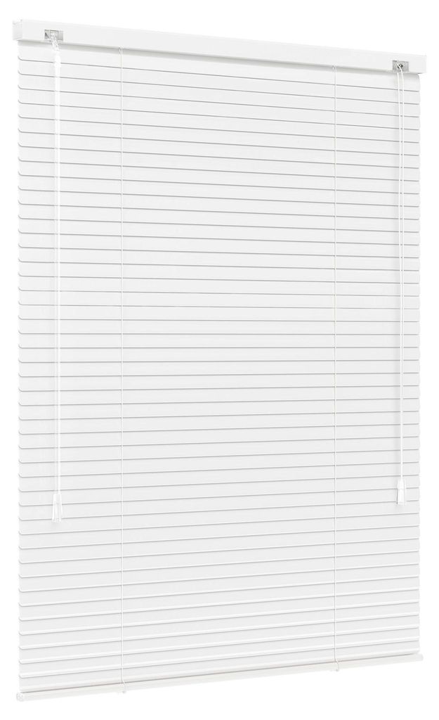 JALOUSIESCOUT LightLess Aluminium-Jalousie, 25 mm, verdunkelnd, 160 x 175 cm, weiß matt ohne Bohren, für Fenster & Türen, blackout, Energieeffiz...