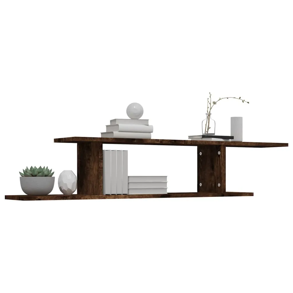 Maison Exclusive Mensola Sospesa Rovere Fumé per TV 125x18 cm - 4