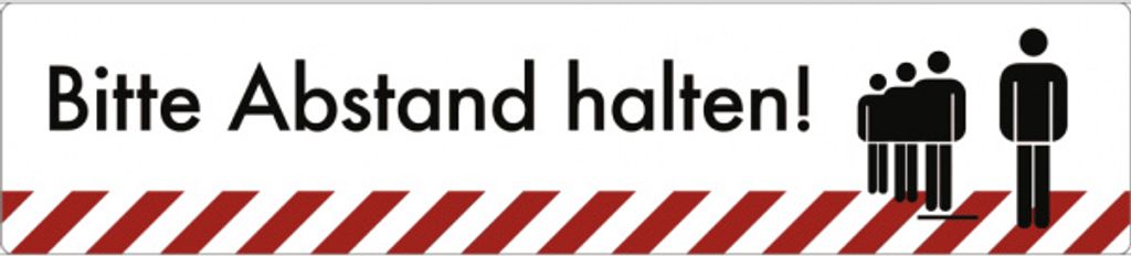 Dreifke Fußbodenaufkleber Bitte Abstand halten!,Folie m. Acrylkleber,rutschh...