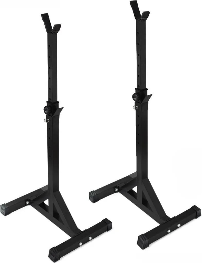 Support d'haltères réglable 9 positions charge 200kg station de squats