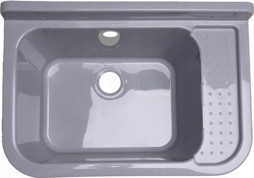 ADGO Waschbecken Für Waschküche Garage Spüle Grau 50x34x21 cm