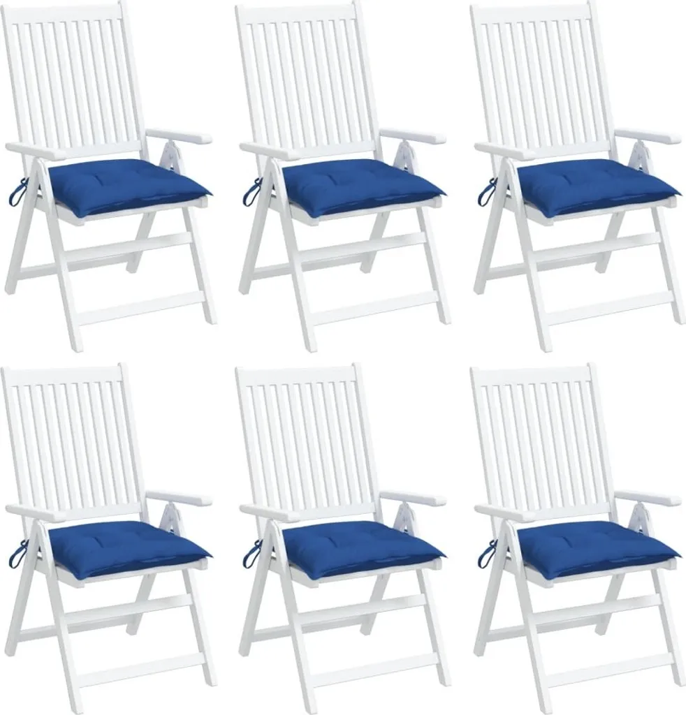 Set 6x Cuscini BEI CLORIS 50x50x7 cm Blu Oxford per Divani Pallet