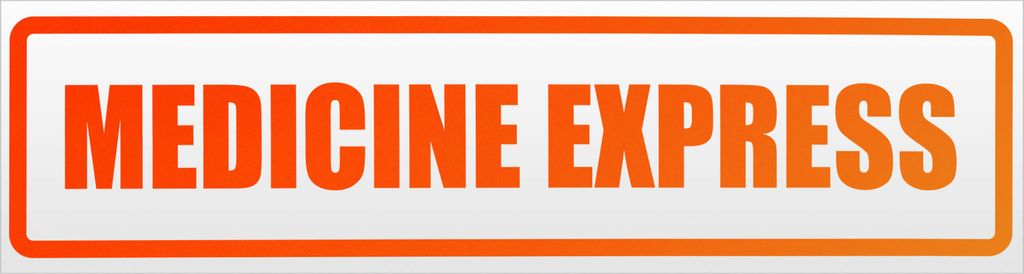 Kiwistar Medicine Express Magnetschild Schild magnetisch - 20cm Neonorange - Magnetfolie für Auto PKW Kfz