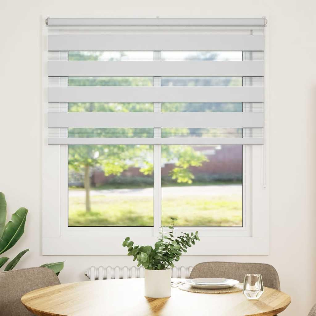 vidaXL Doppelrollo Weiß 120x150 cm Stoffbreite 115,9 cm Produktbild 