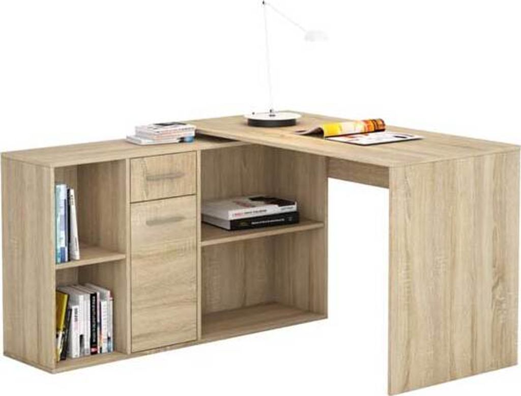 Eckschreibtisch Schreibtisch Diego 120x122x75cm Sonoma Eiche