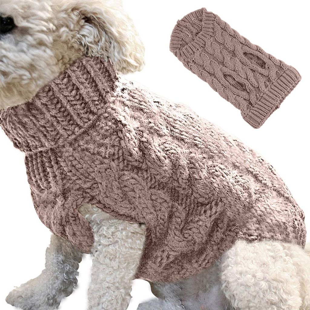 Hundepullover Mit Rollkragen – Gestrickter Winterpulli Für Mittelgroße & Große Hunde