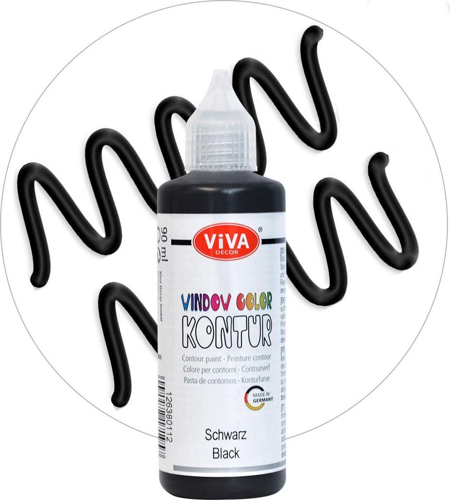 ViVA DECOR Window Color KONTUR 80ml, Schwarz Produktbild 