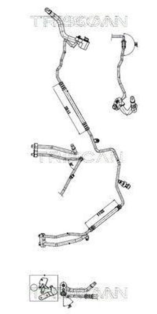 TRISCAN Hochdruckleitung und Niederdruckleitung Klimaanlage 9010 15004 für FIAT PUNTO (199)