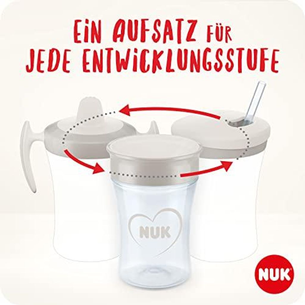 NUK 3-in-1 Trinklernset: Trainer Cup Magic Cup 360° Action Produktbild 
