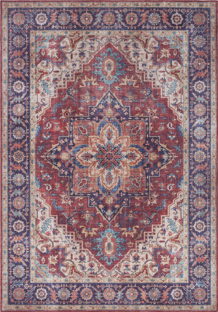 Tapis rouge prune Anthea Hanse Home idéal pour décorer une chambre cosy
