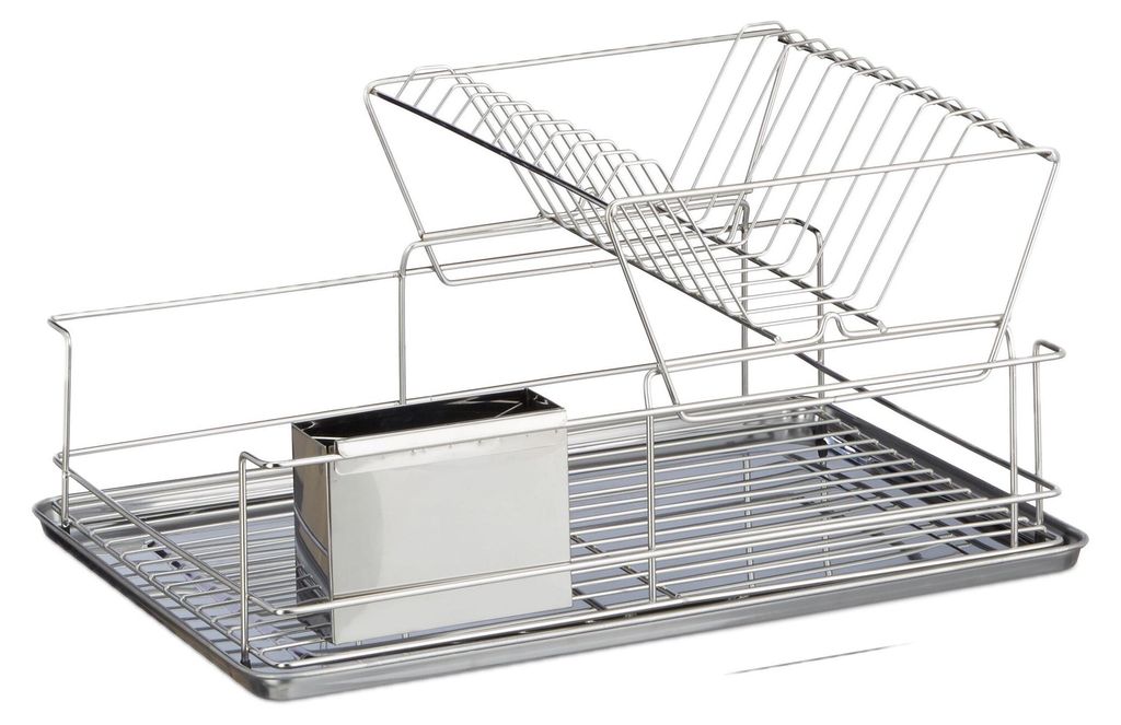 Abtropfgestell Edelstahl silber 23,5x48x32cm