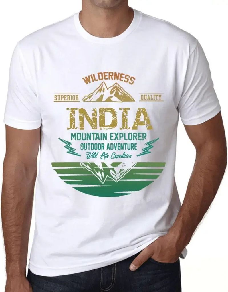 Herren Grafik T-Shirt Outdoor-Abenteuer Wildnis Bergforscher Indien – Outdoor Adventure, Wilderness, Mountain Explorer India – Öko-Verantwortlich