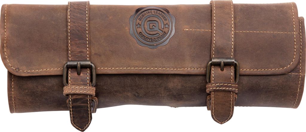 QBag Werkzeugrolle Vintage 2 Klickverschluss Braun 330x125x70mm