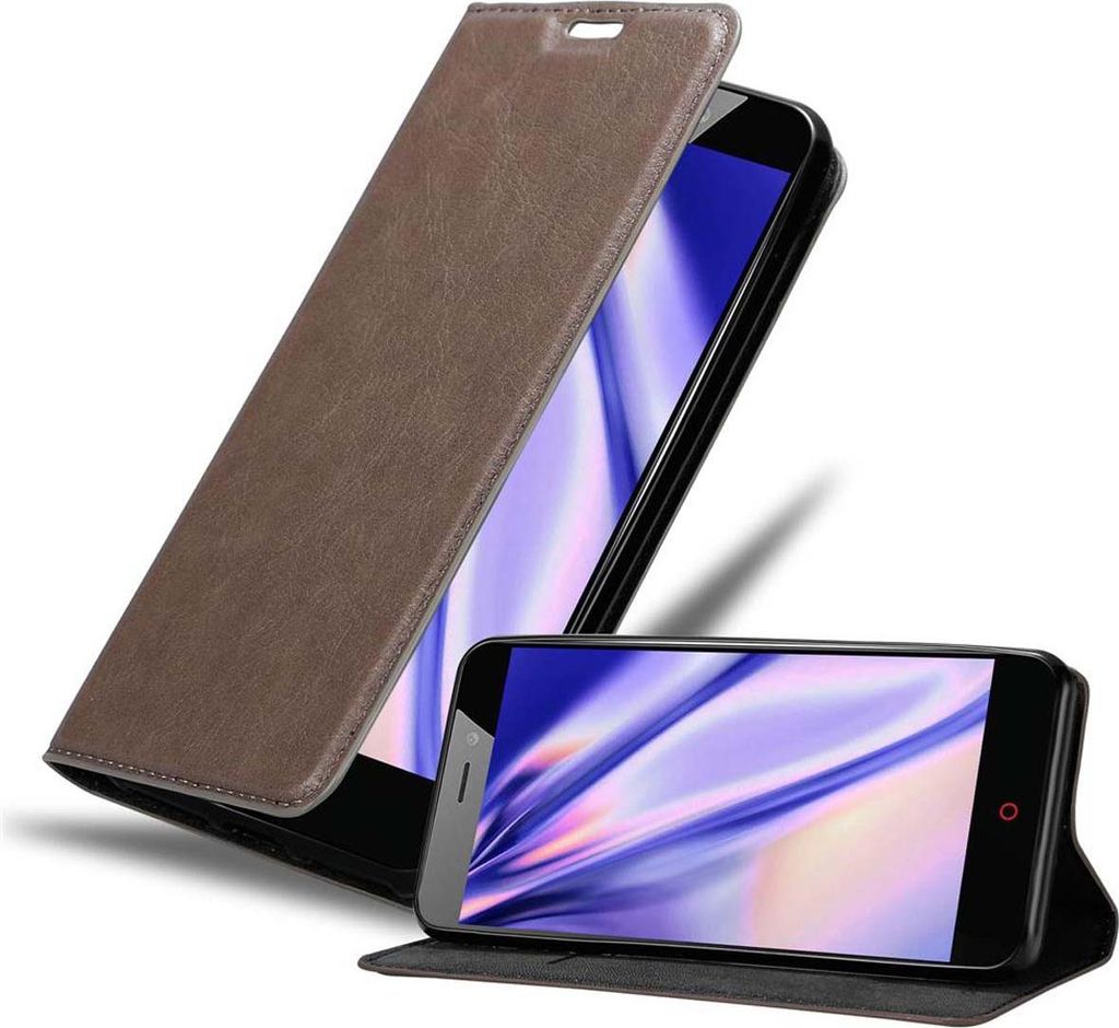 Cadorabo Hülle für ZTE Nubia N1 Schutz Hülle in Braun Handyhülle Etui Case Cover Magnetverschluss