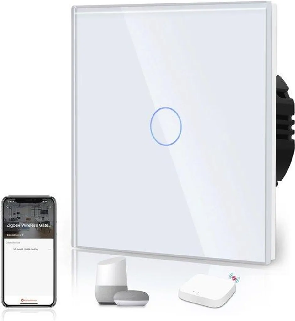 Interrupteur Wi-Fi intelligent tactile encastrable pour gérer à distance
