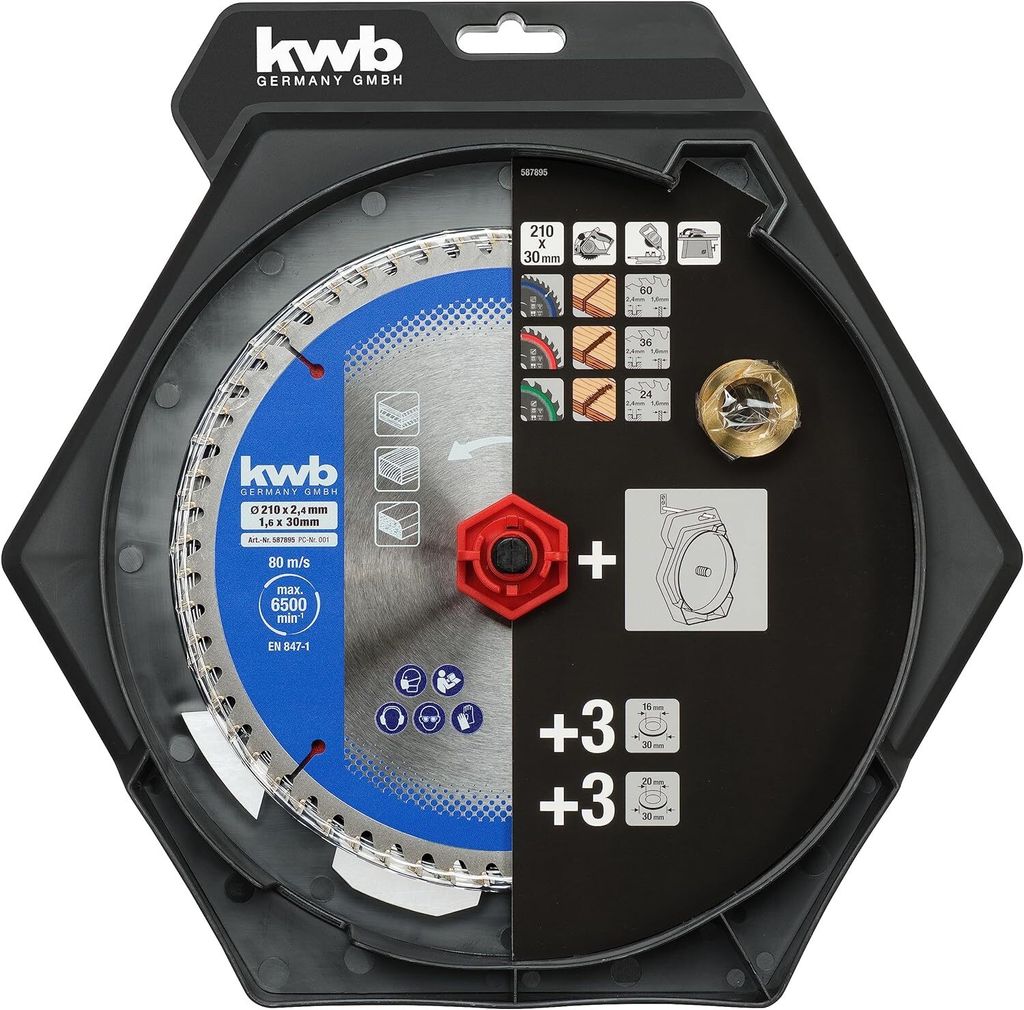 kwb 587895 Kreissägeblatt-Set 210 x 30 mm 1 St Produktbild 