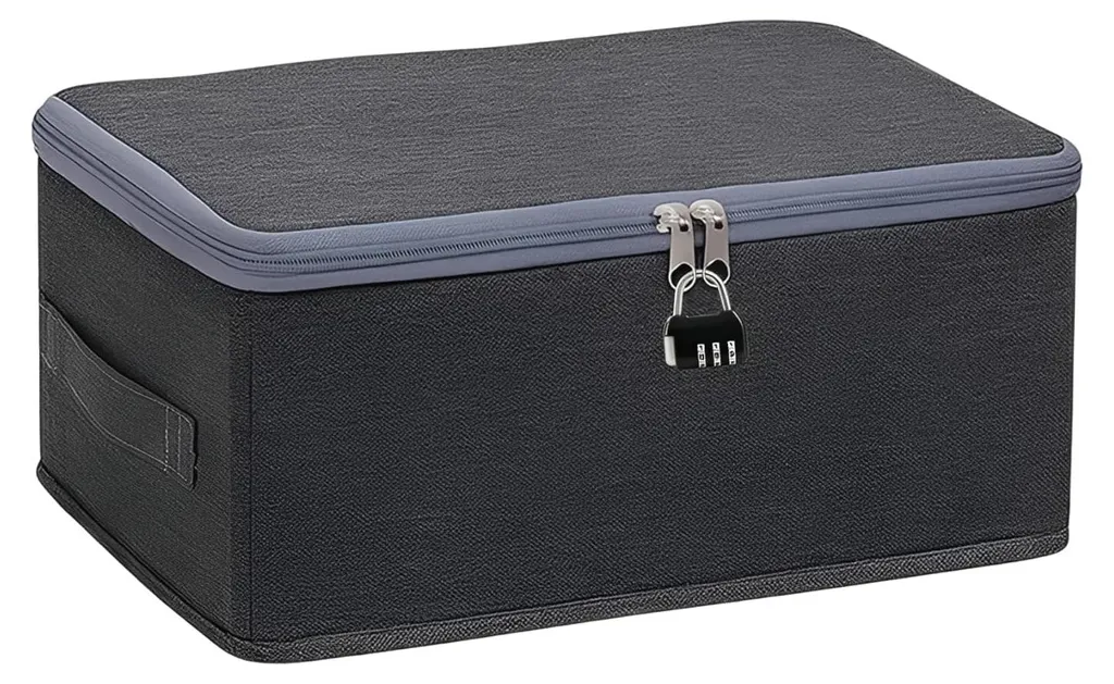 Boîte verrouillable à couvercle rabattable haute résistance 15L