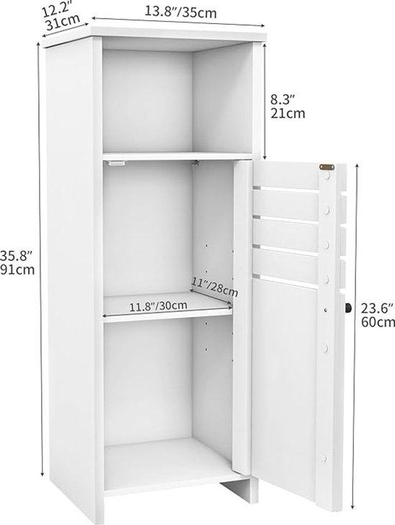 Badezimmer-Schrank 35D x 31B x 91H Zentimeter