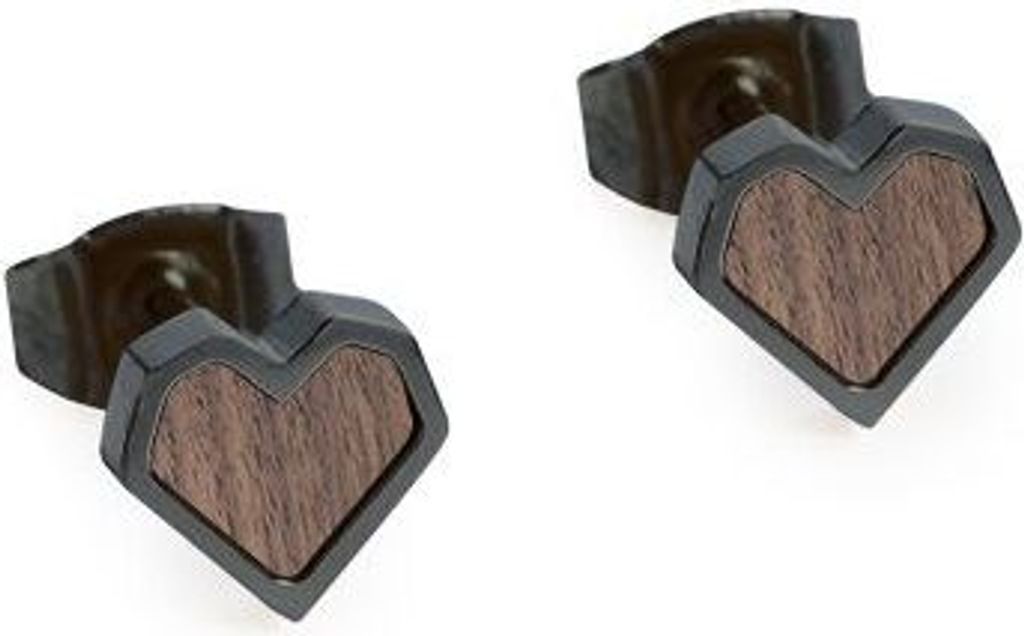 BeWooden-Frauen Ohrring mit Holzdetail Apis Nox Ohrringe Herz