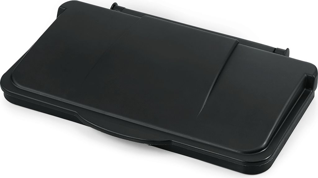 MUVELL Mülleimer - 75 Liter Abfalleimer mit Klappdeckel 3,8 Kg | Mülltonne, graue Abfalltonne, Plastik Mülleimer Küche, Abfalltonne für Gastro...