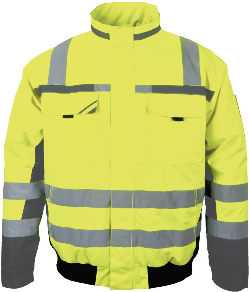 Winter-Warnschutz Pilotenjacke gelb/grau, Gr. L - PKA Klöcker