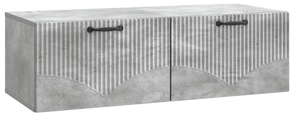 Wandmontierter TV-Schrank Betongrau 98 x 41 x 30 cm