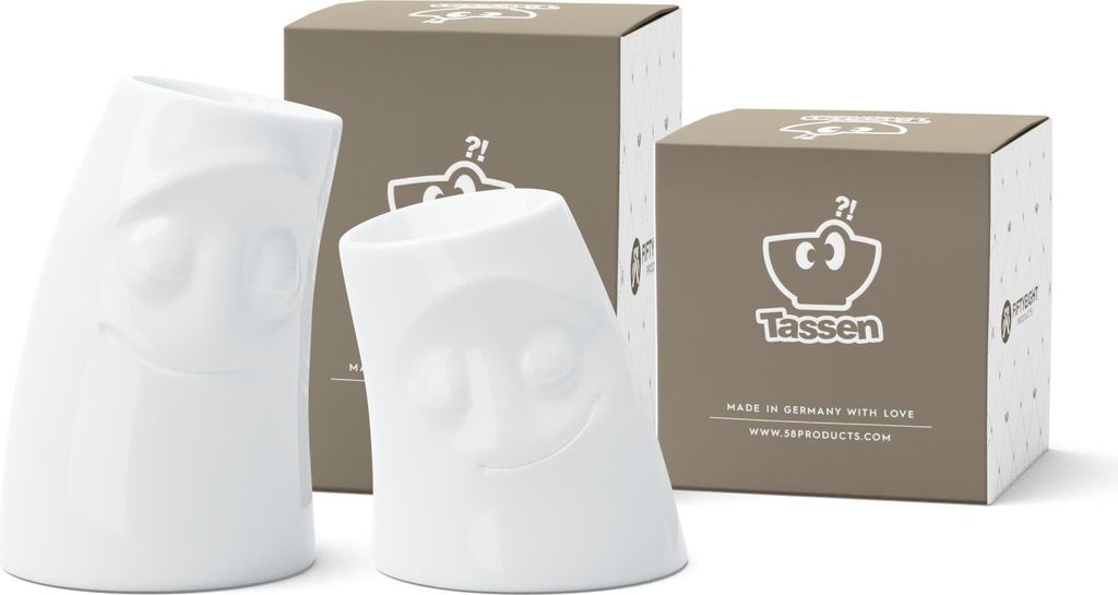 FIFTYEIGHT Kerzenschmusie Set 2-tlg. weiß | Porzellan Produktbild 