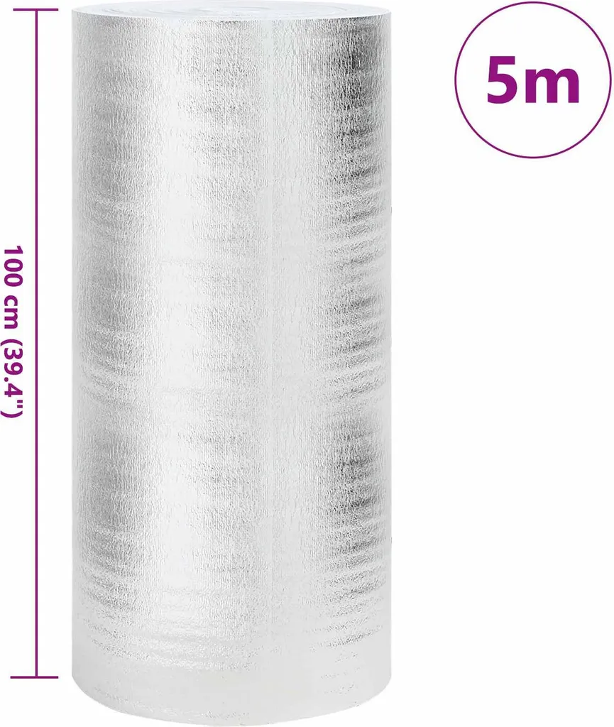 Isoler derrière un radiateur avec le film réfléchissant vidaXL 5x1m