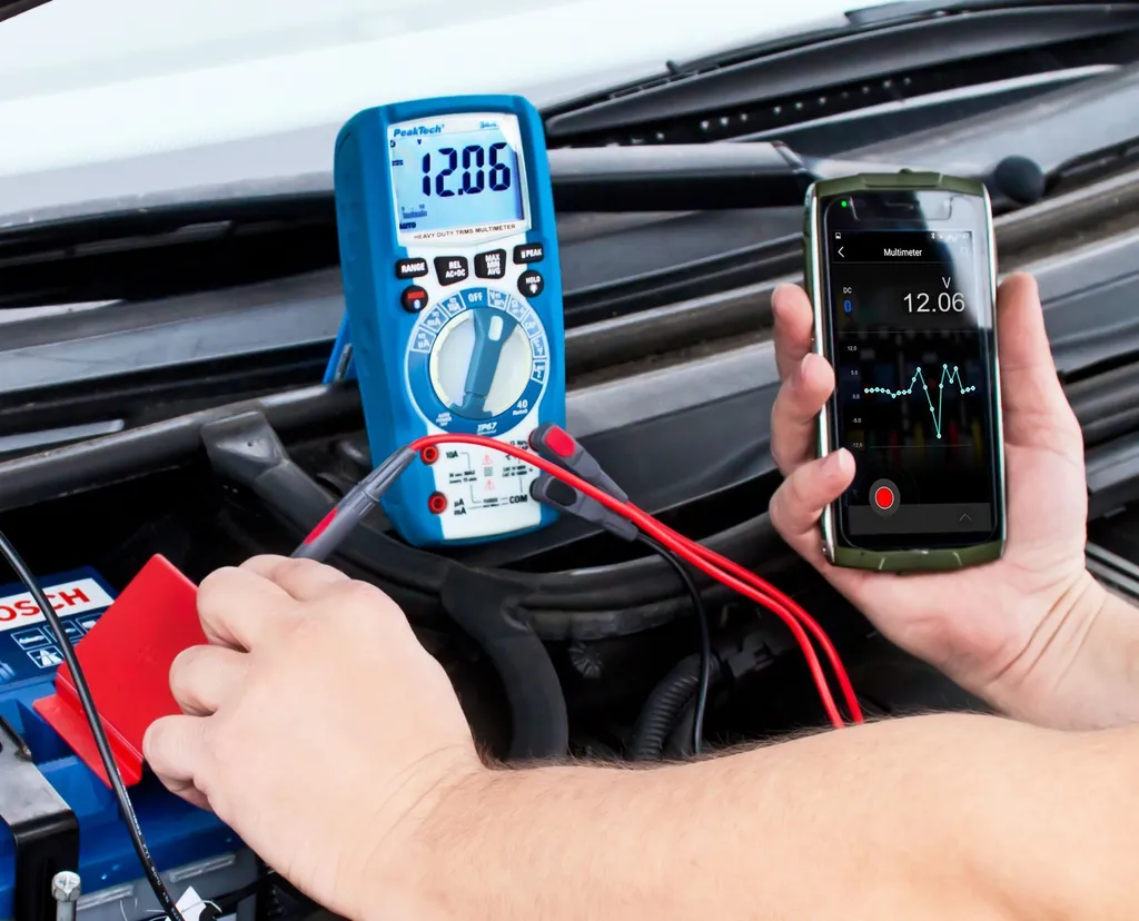 Multimètre True RMS PeakTech P 3445 Bluetooth avec affichage rétroéclairé - 12