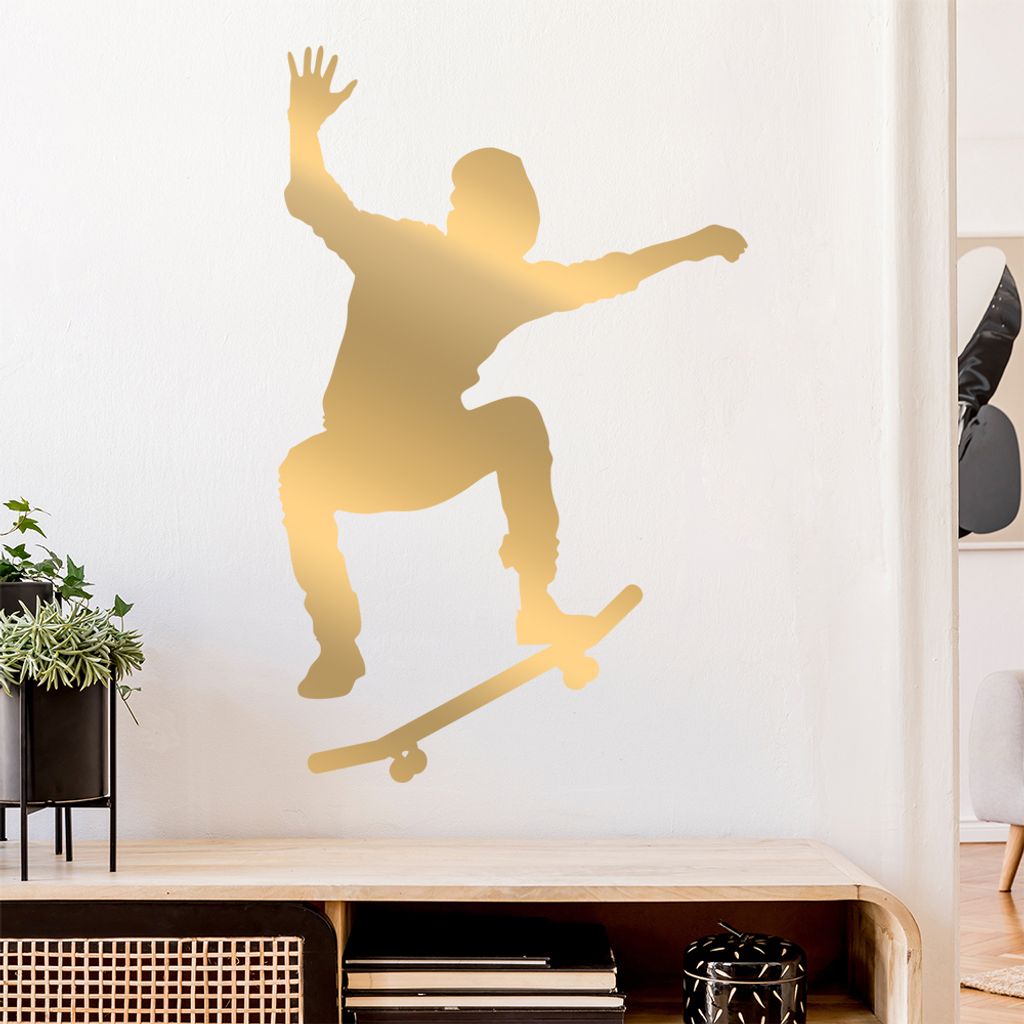 Skateboard Skaten Figur Wandtattoo Wandaufkleber Wall Sticker - Dekoration, Küche, Wohnzimmer, Schlafzimmer, Badezimmer
