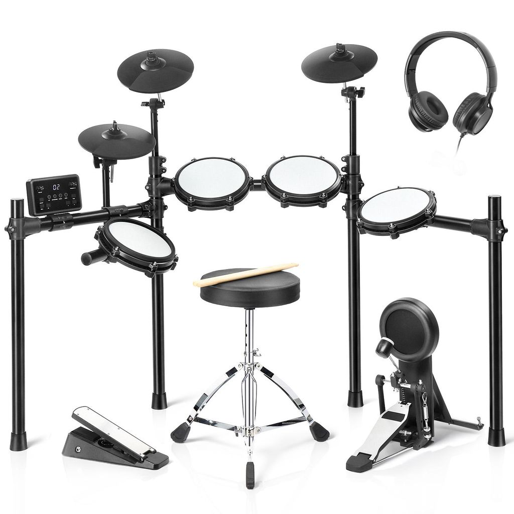 LEADZM E-Drum-Set，Komplettset, Kopfhörer Sticks Drumhocker Produktbild 