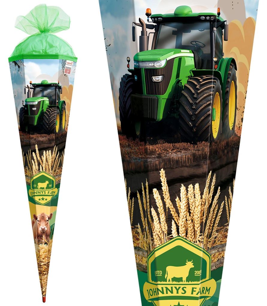 ROTH 678934 ROTH Schultüte "Traktor Power", eckig, 850 mm Productafbeelding 