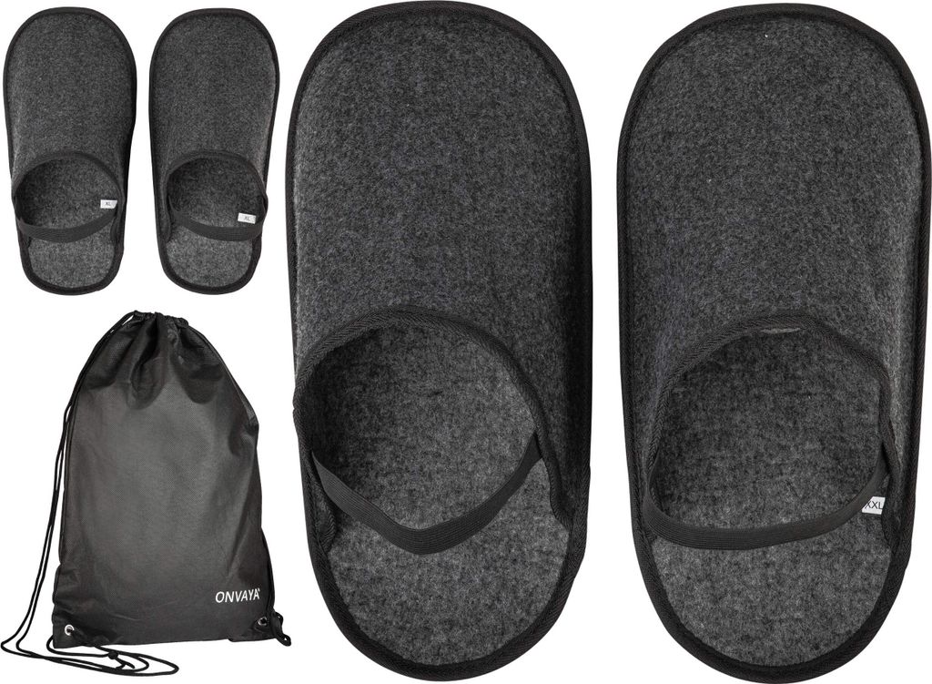 ONVAYA® Handwerkerpantoffeln | Filzpantoffeln Set mit 2 Produktbild 