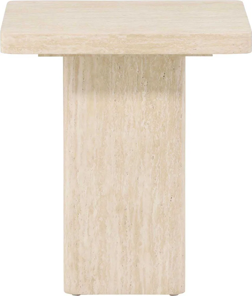 Table basse beige Qvart mate résistante et facile à monter pour séjour - 11